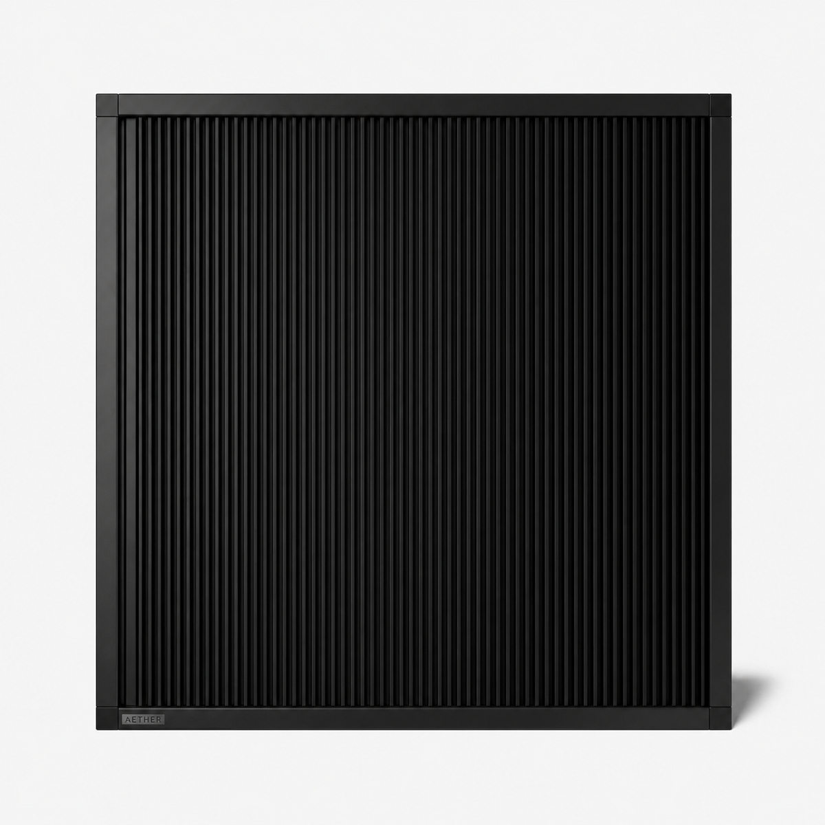 Aether Total Blackout Blind in graphite, front view